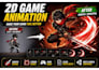 do 2d anime style game animation, combat, attack and sprite animation for game